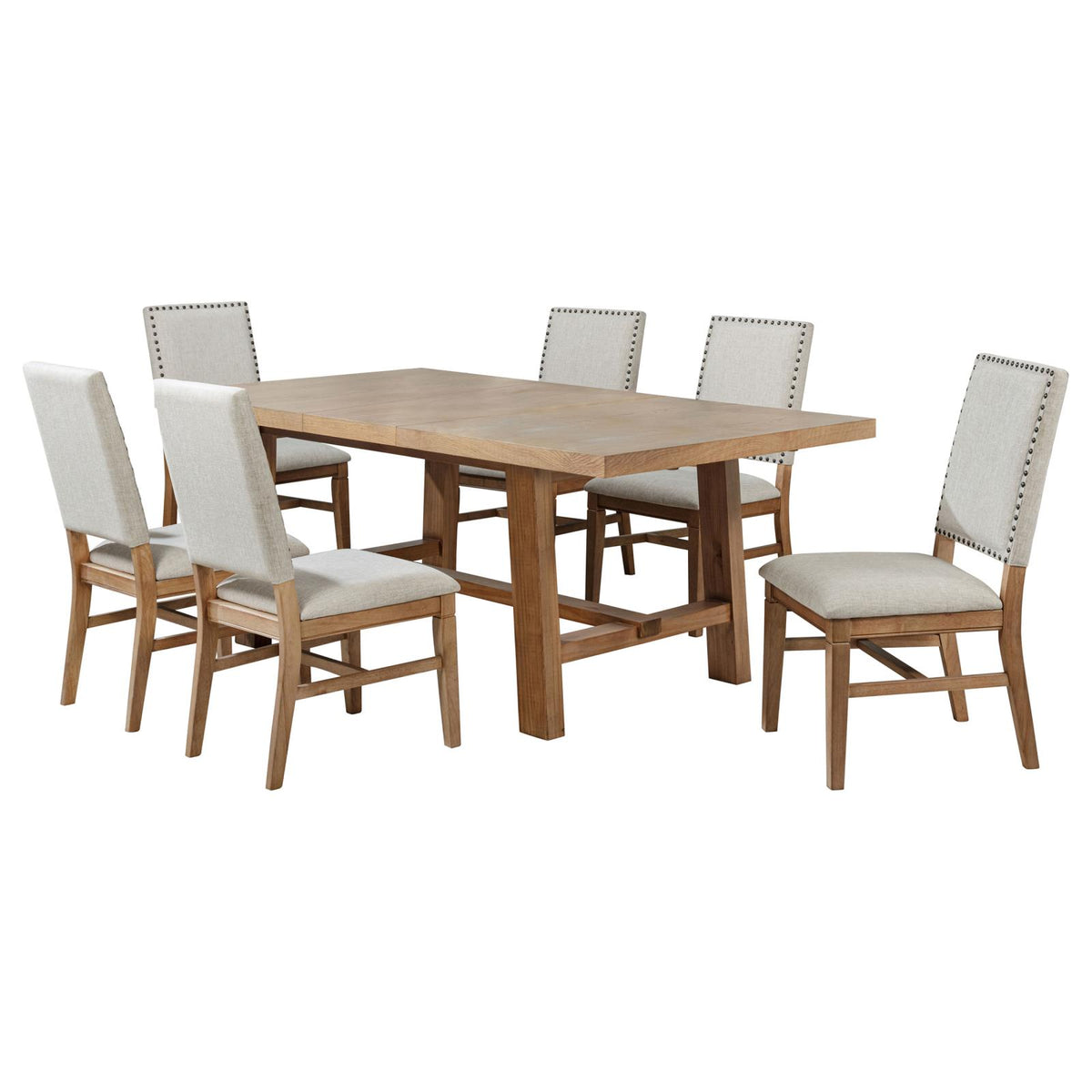 Middleton Extension Leaf Dining Set Brown and Beige
