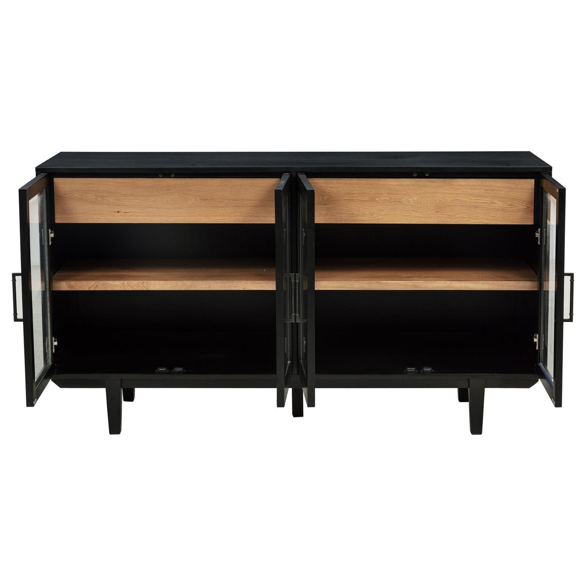 Middleton 4-door Sideboard Server with Dual Drawers Black
