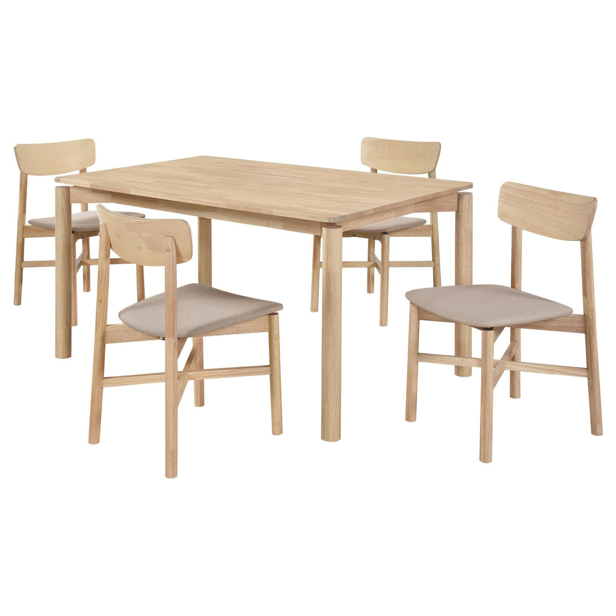 Parkridge 59-inch Wood Dining Set White Washed
