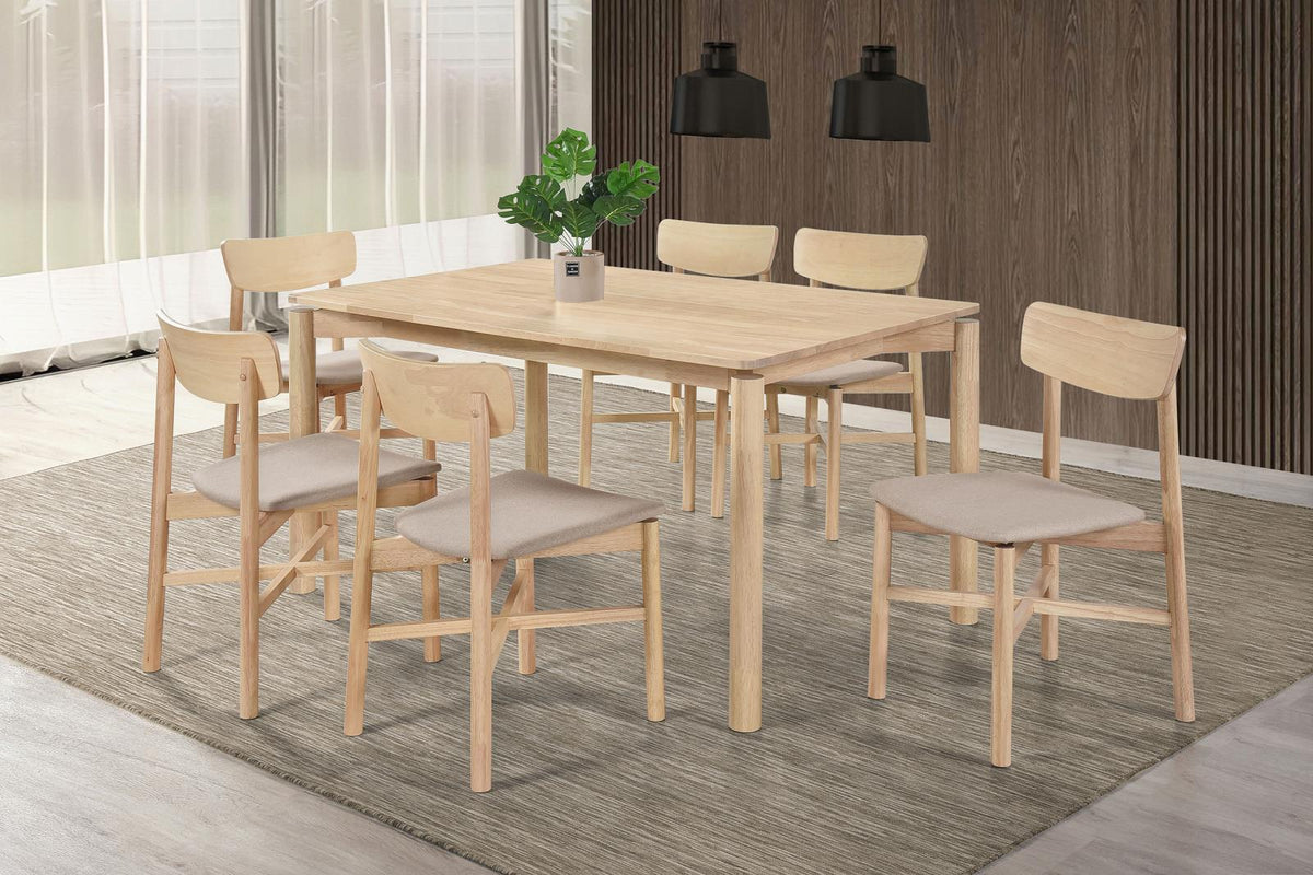 Parkridge 59-inch Wood Dining Set White Washed