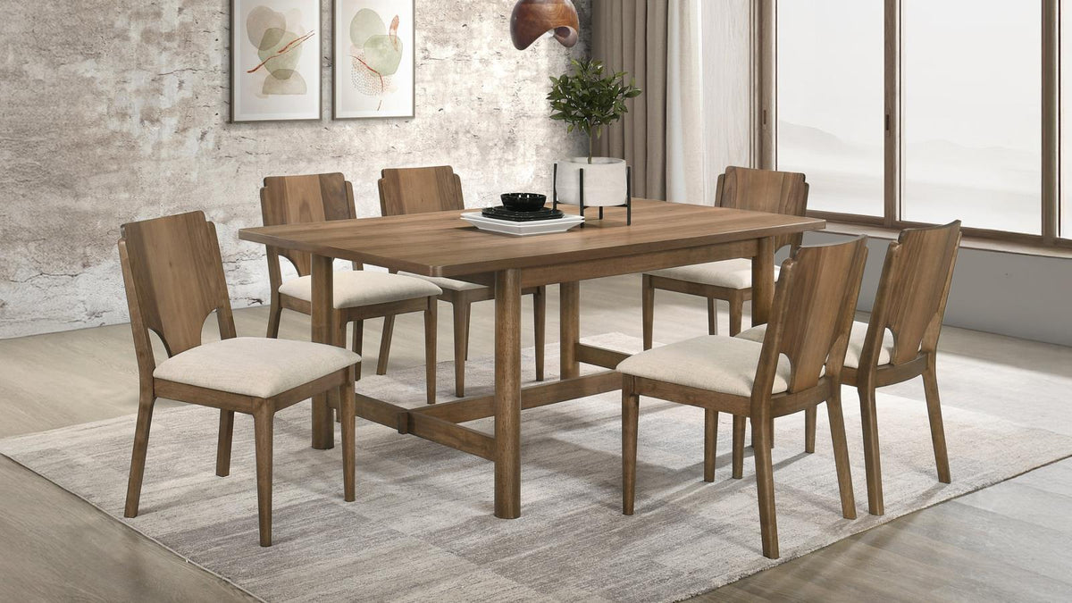 Crestmore Rectangular Dining Table Set Walnut