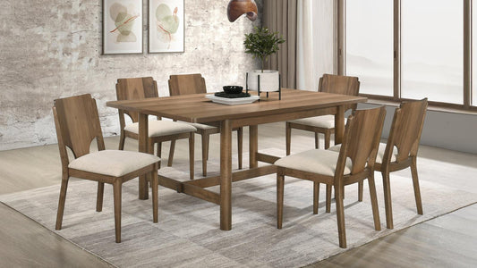 Crestmore Rectangular Dining Table Set Walnut