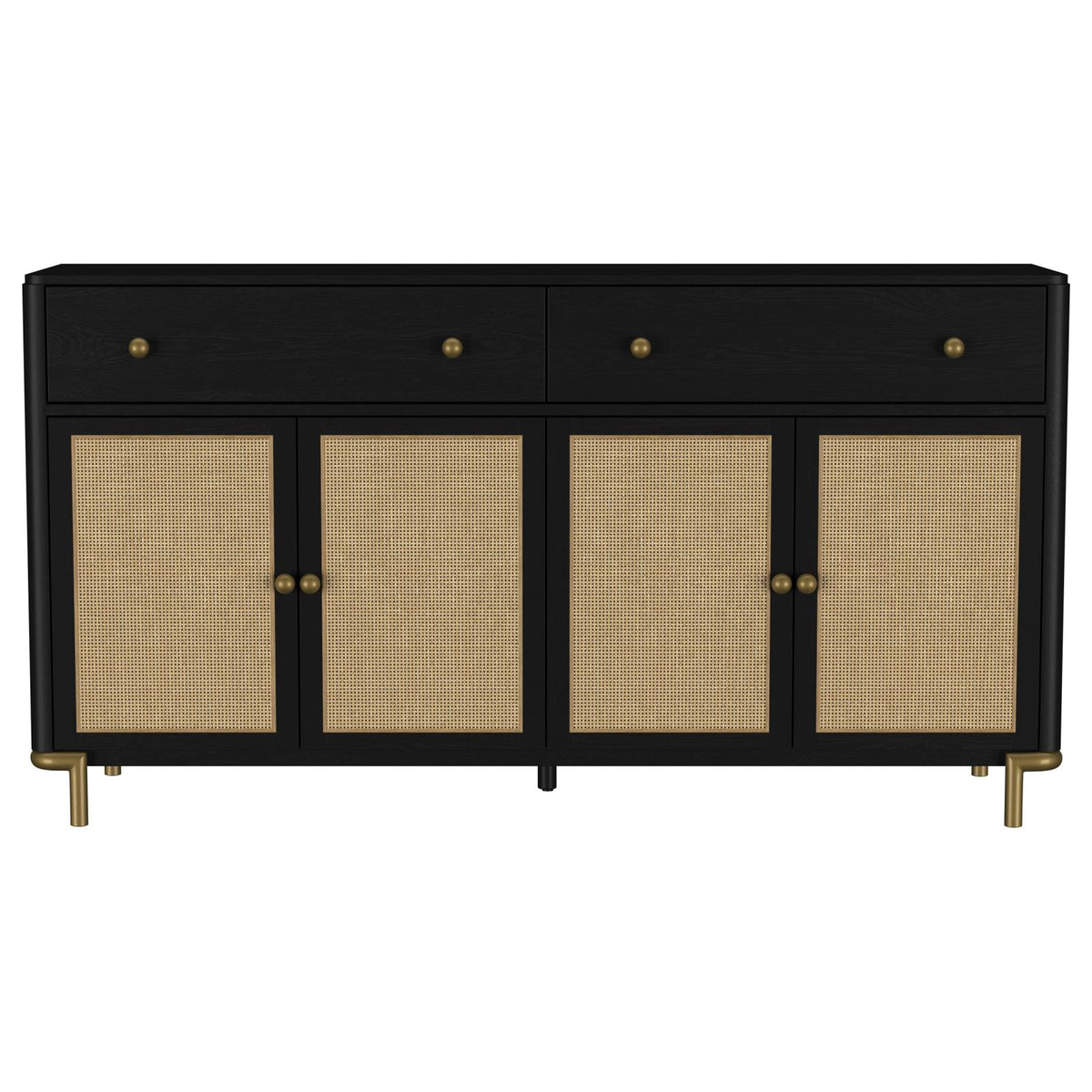 Arini 2-drawer Cane Door Dining Sideboard Server Black