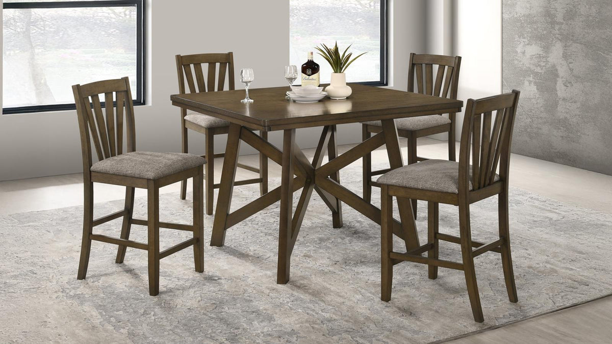 Canfield 47-inch Counter Height Dining Set Brown