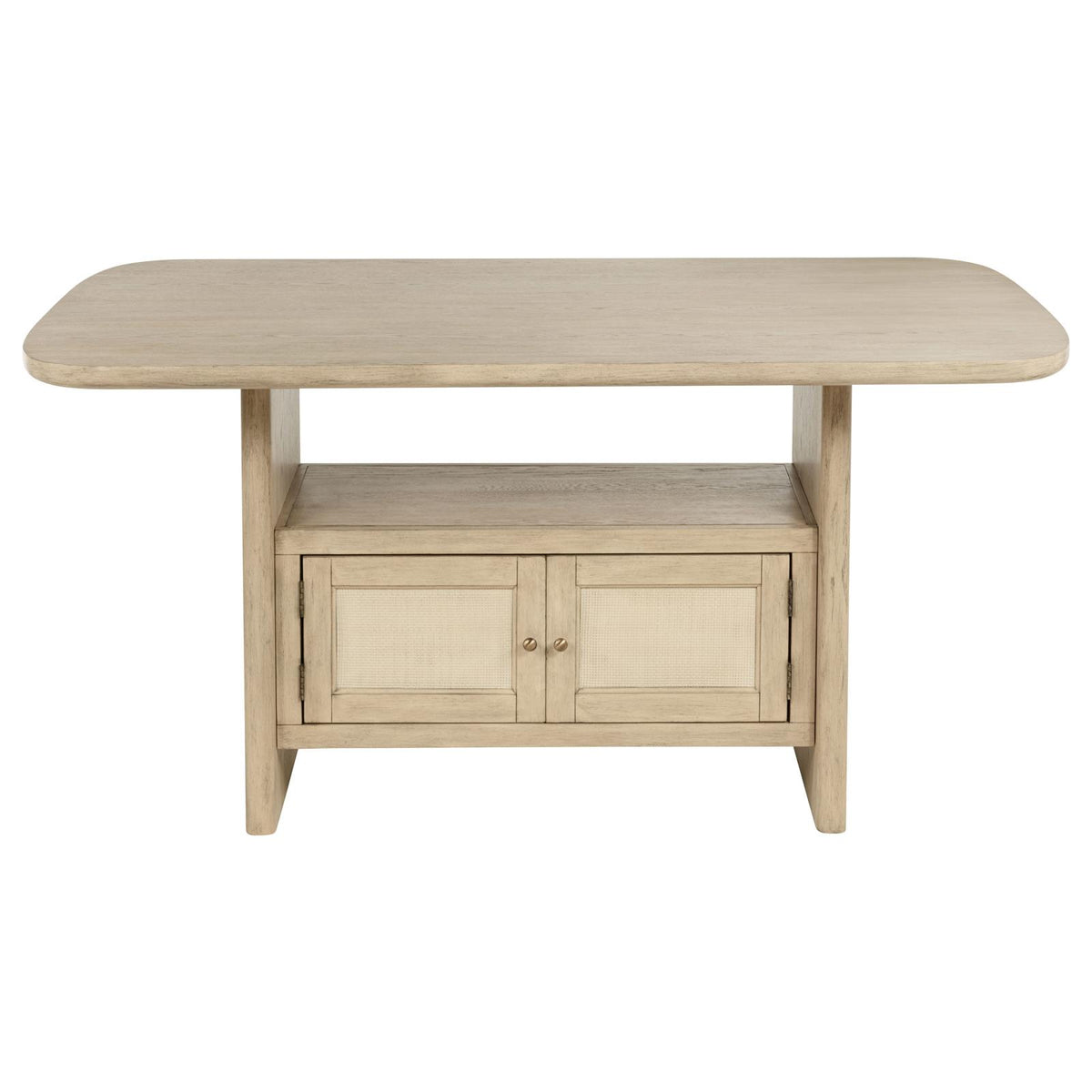 Kailani Counter Dining Set with Cabinet Beige Oak