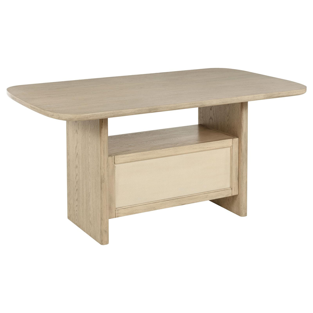 Kailani Counter Dining Set with Cabinet Beige Oak