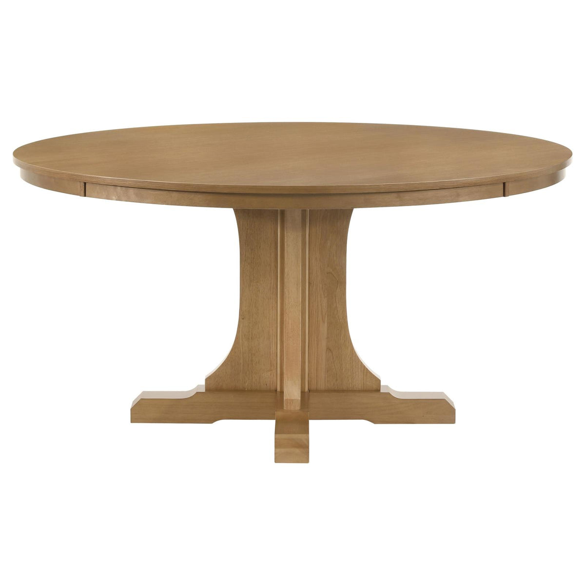 Hartville Round Dining Table Set Natural Light Brown