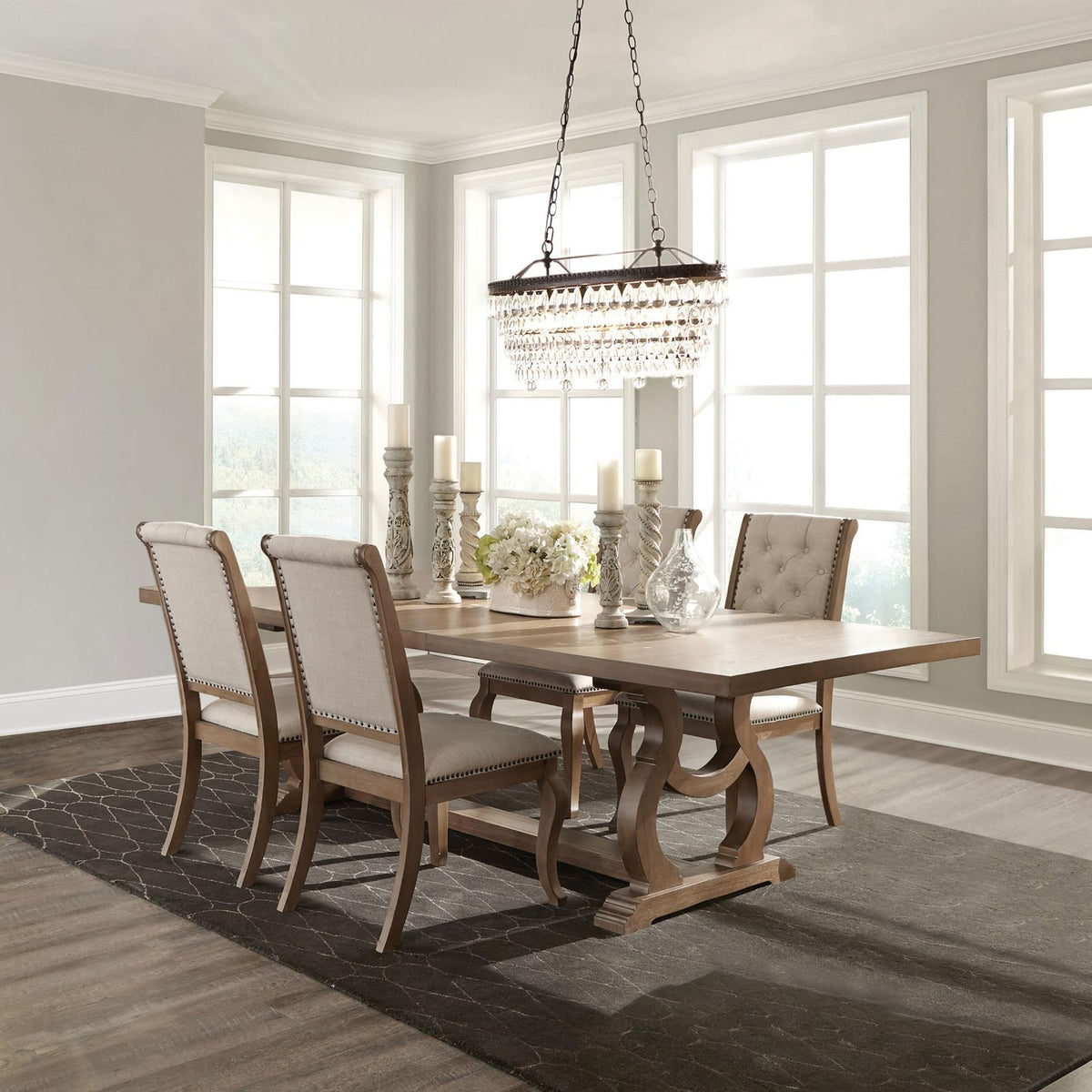 Brockway Extension Leaf Dining Set Barley Brown