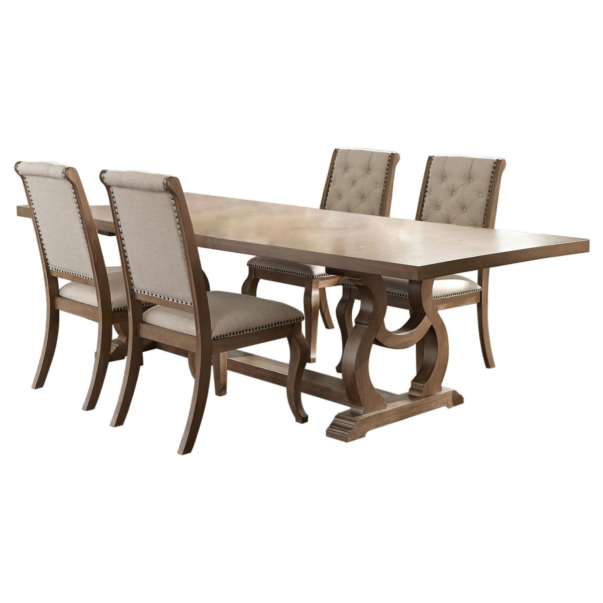 Brockway Extension Leaf Dining Set Barley Brown