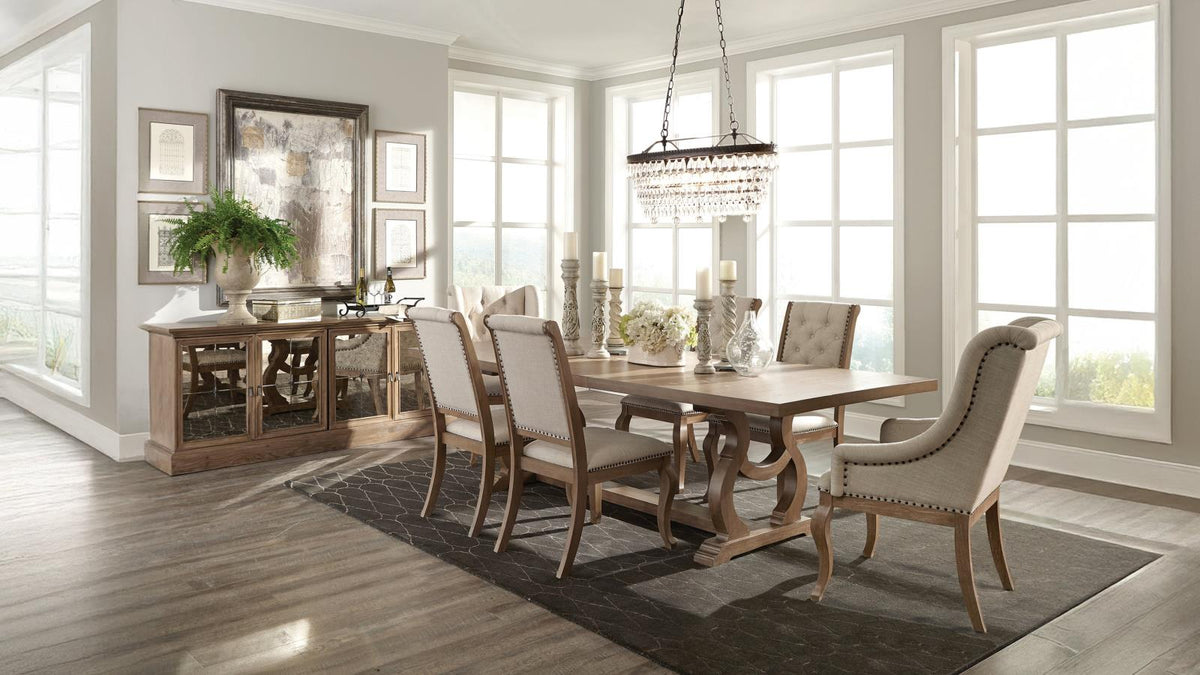 Brockway Extension Leaf Dining Set Barley Brown