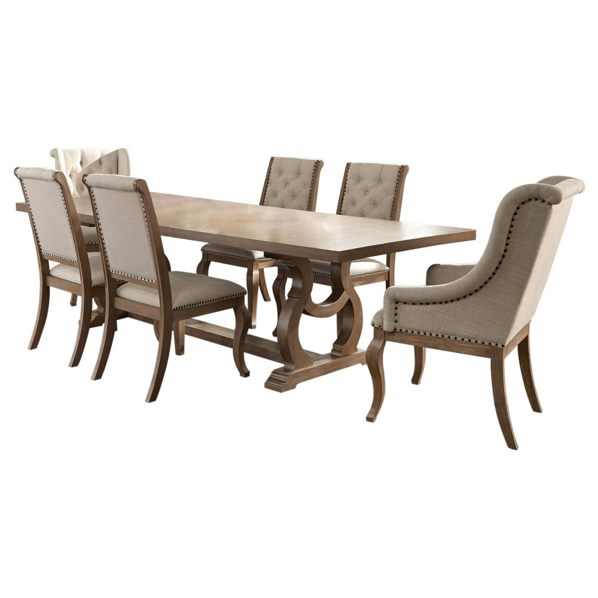 Brockway Extension Leaf Dining Set Barley Brown