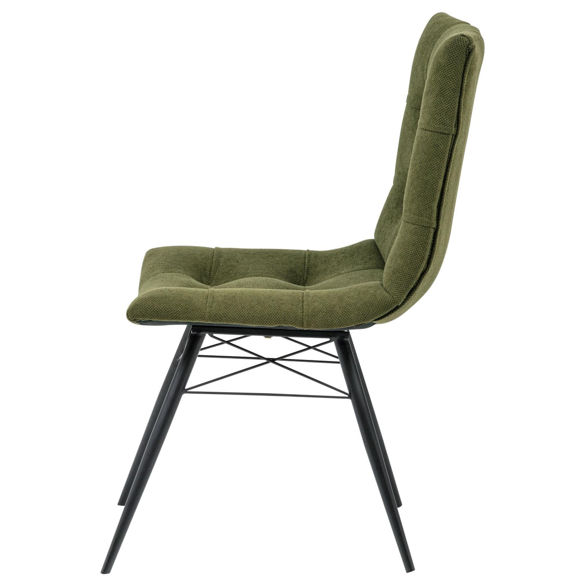 Aiken Fabric Upholstered Dining Side Chair Saddle Forest Green (Set of 4)