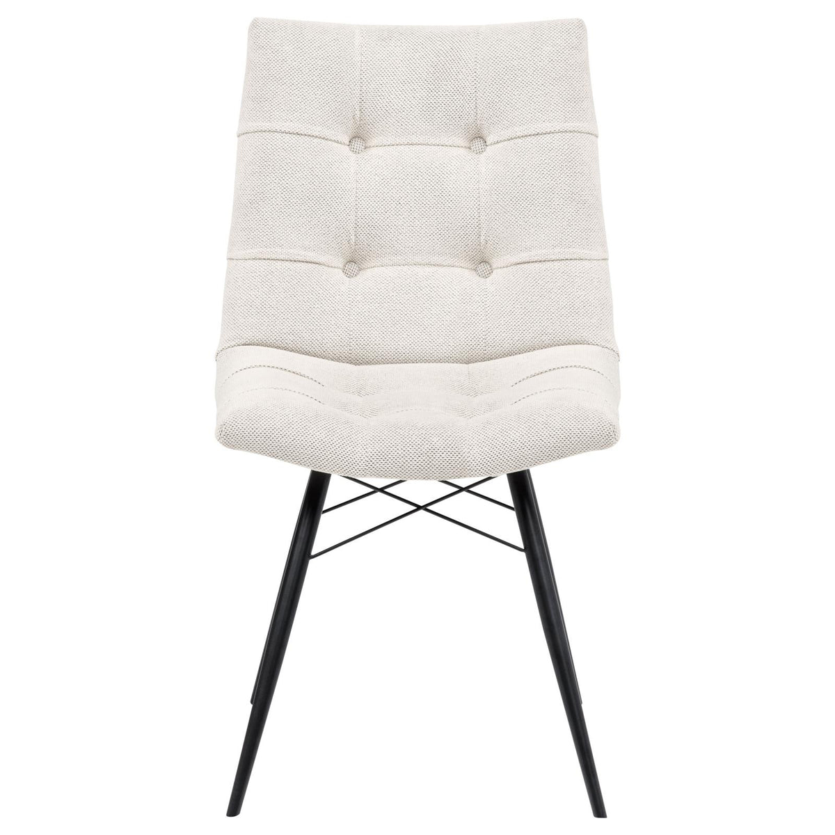 Aiken Fabric Upholstered Dining Side Chair Saddle Stone White (Set of 4)