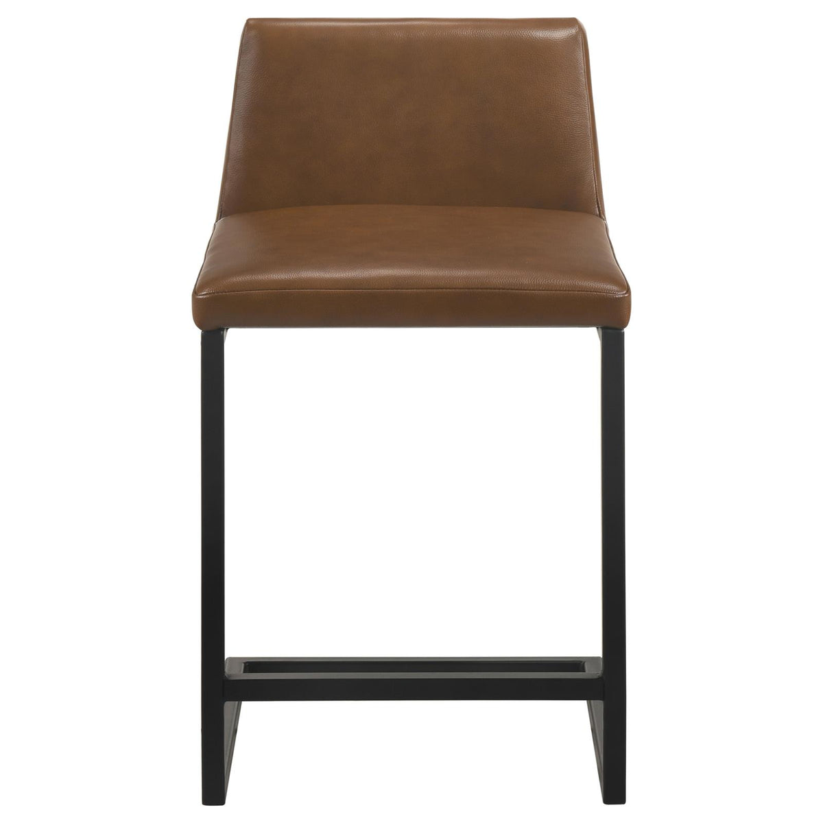 Vardon Genuine Leather Counter Height Chair Dark Brown (Set of 2)