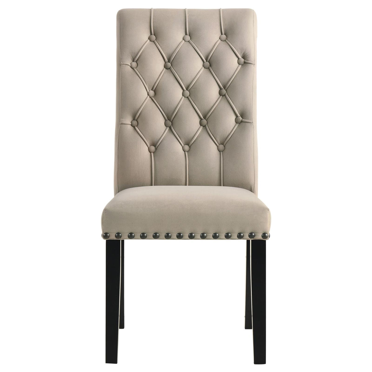Alana Velvet Upholstered Dining Side Chair Sand (Set of 2)