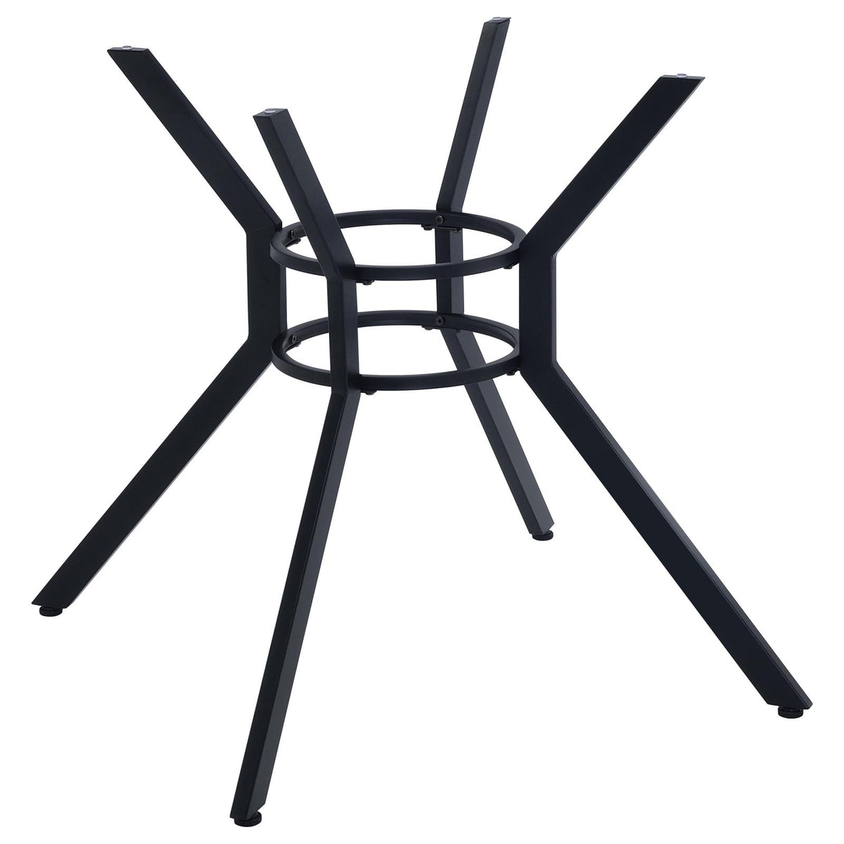 Steele Spoke Metal Dining Table Base Matte Black