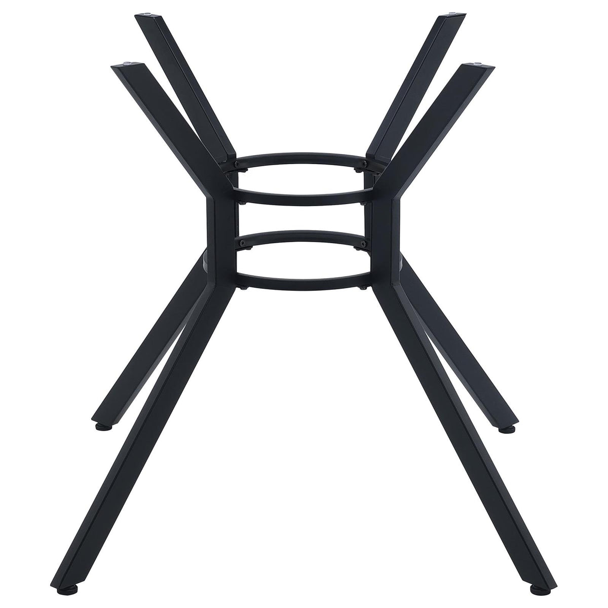 Steele Spoke Metal Dining Table Base Matte Black