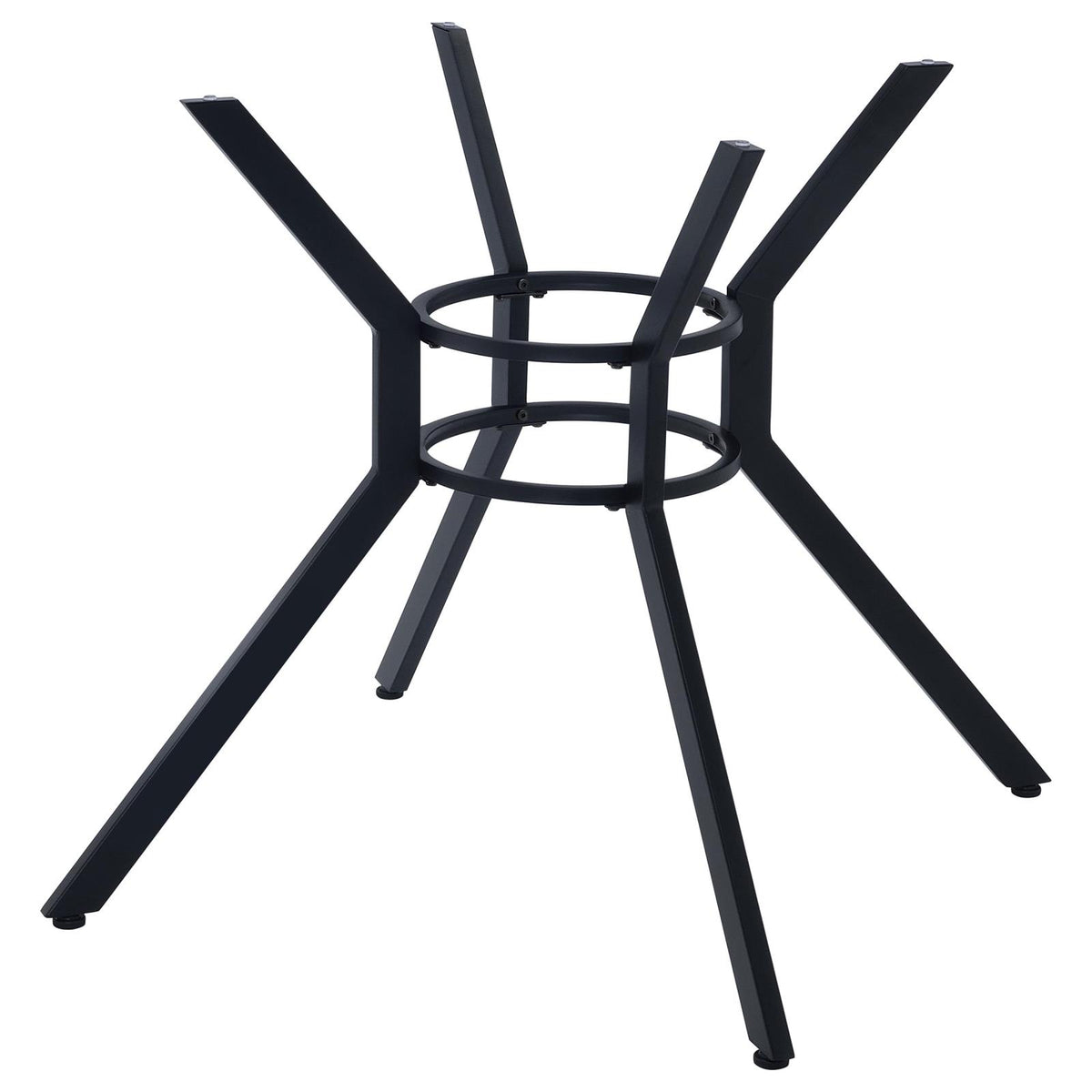 Steele Spoke Metal Dining Table Base Matte Black