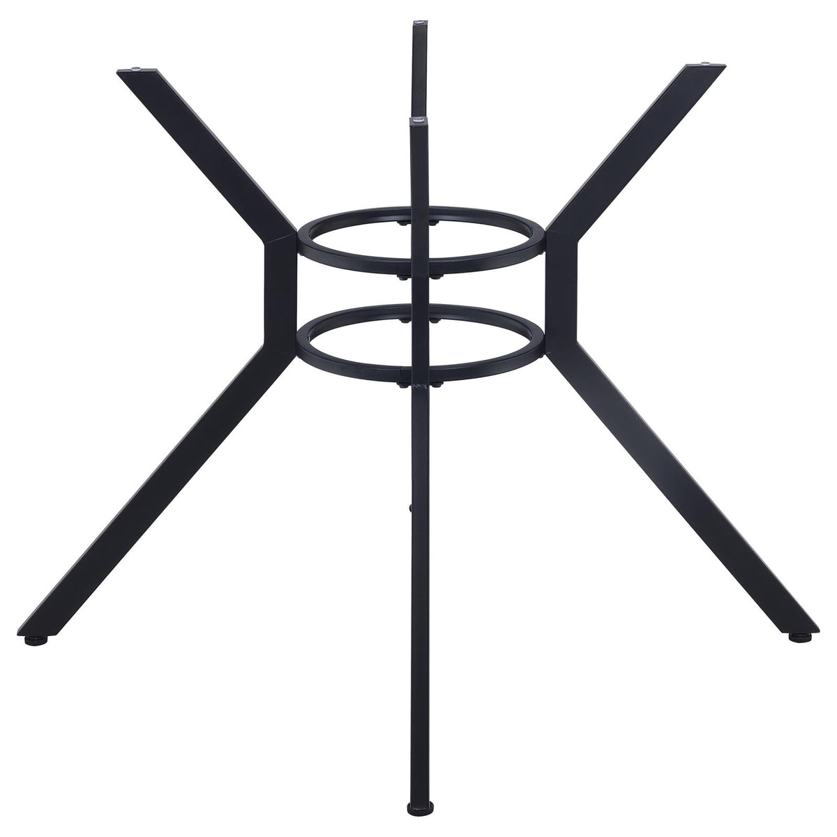 Steele Spoke Metal Dining Table Base Matte Black