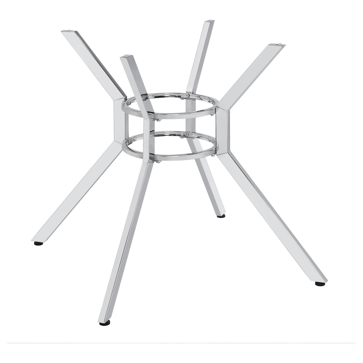 Steele Spoke Metal Dining Table Base Chrome