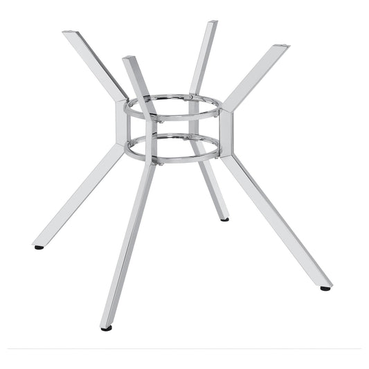 Steele Spoke Metal Dining Table Base Chrome