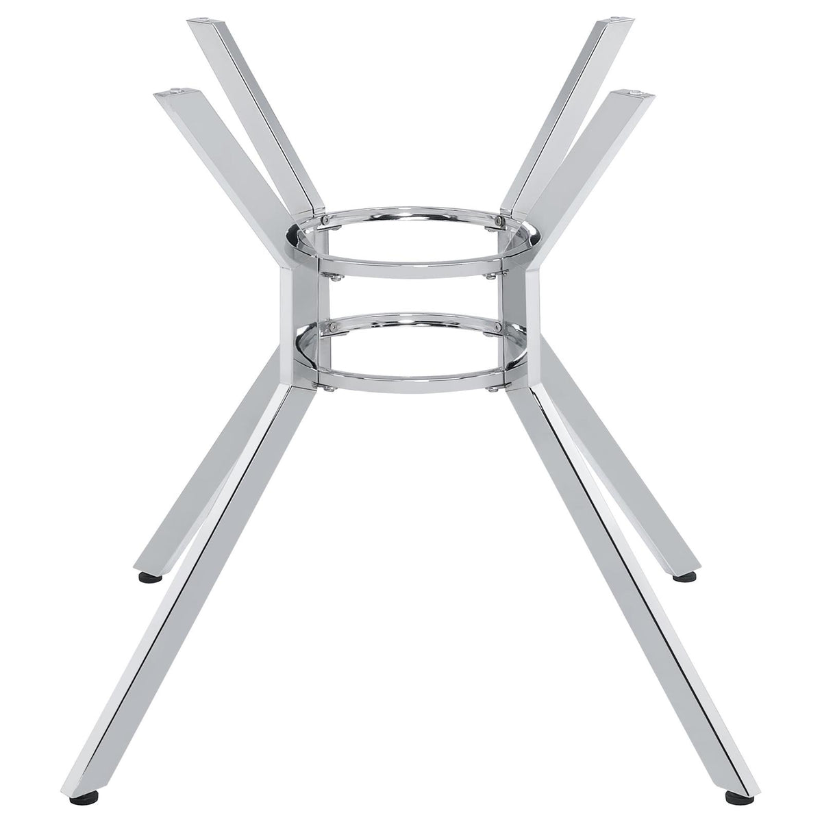 Steele Spoke Metal Dining Table Base Chrome