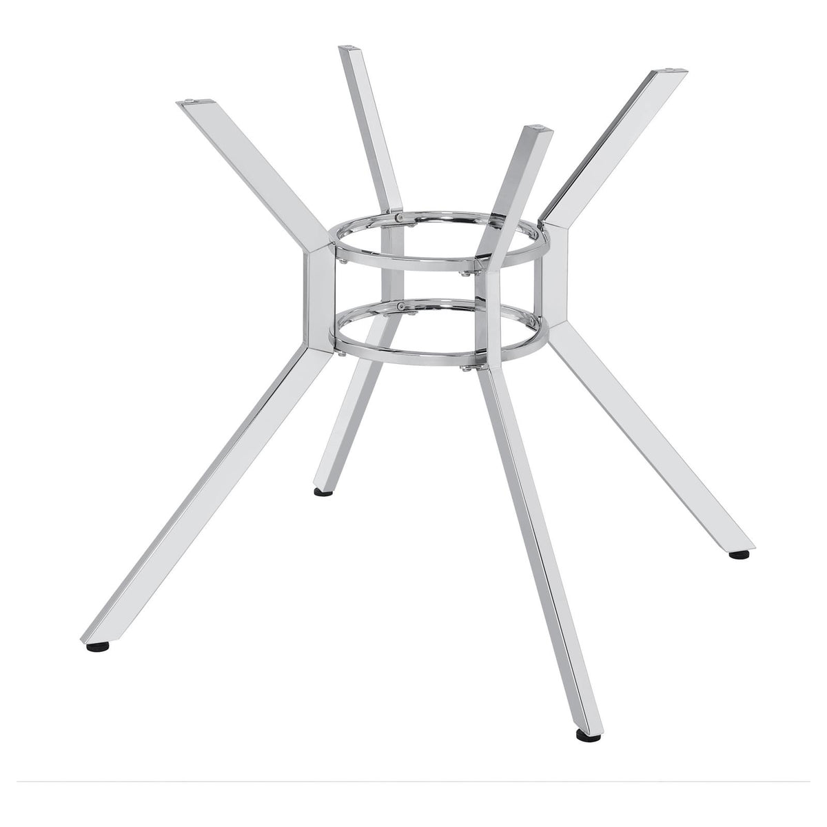 Steele Spoke Metal Dining Table Base Chrome