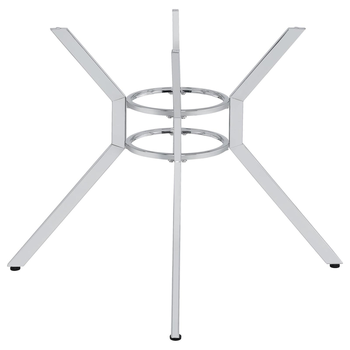 Steele Spoke Metal Dining Table Base Chrome