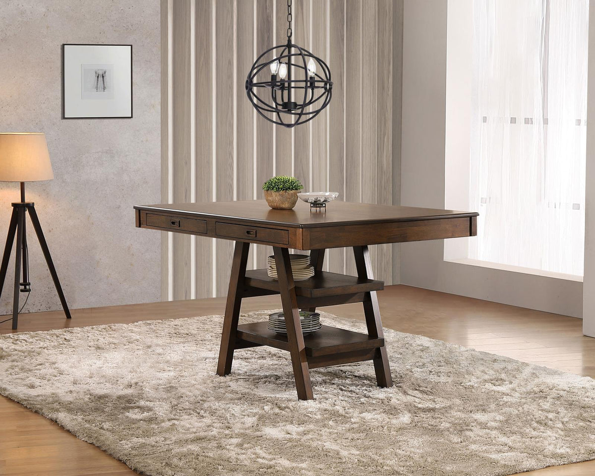 Dewey Rectangular Dining Table Set Walnut