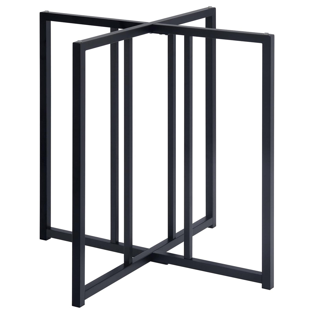 Pace Geometric Metal Dining Table Base Matte Black