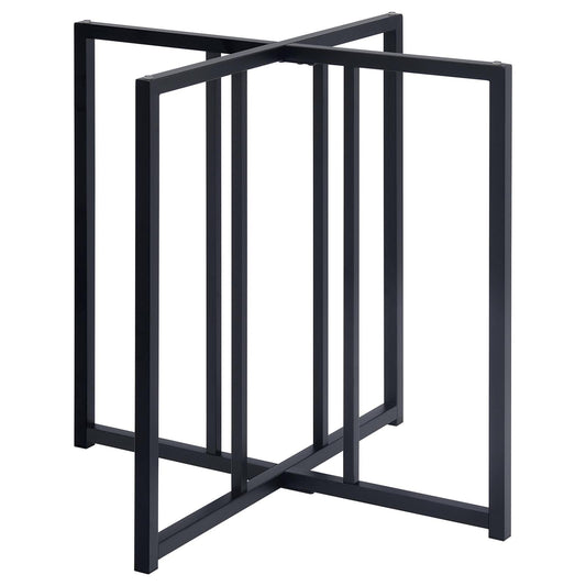 Pace Geometric Metal Dining Table Base Matte Black