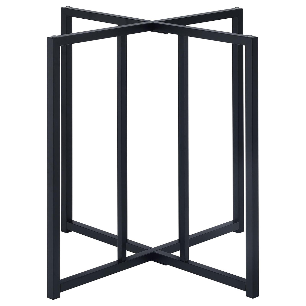 Pace Geometric Metal Dining Table Base Matte Black