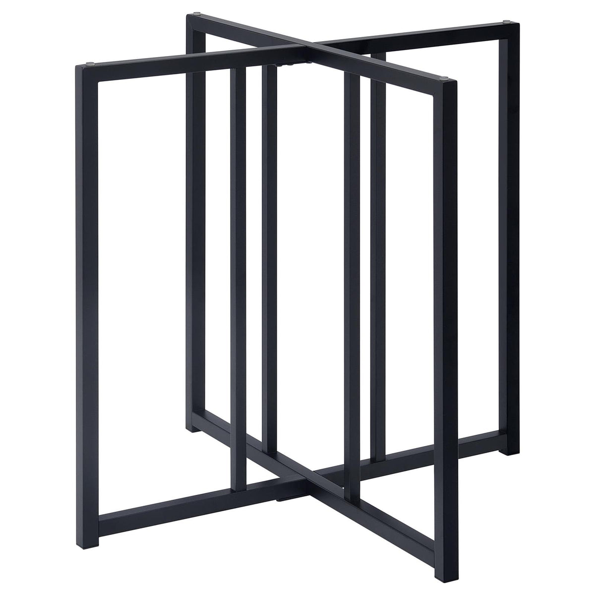 Pace Geometric Metal Dining Table Base Matte Black