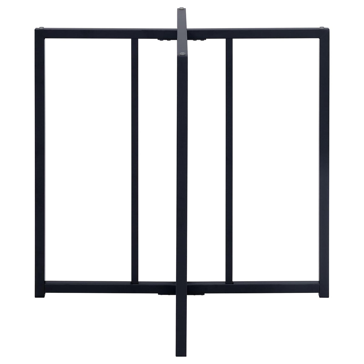 Pace Geometric Metal Dining Table Base Matte Black