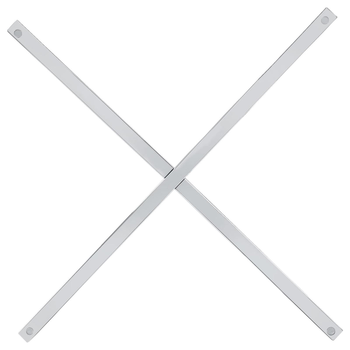 Pace Geometric Metal Dining Table Base Chrome