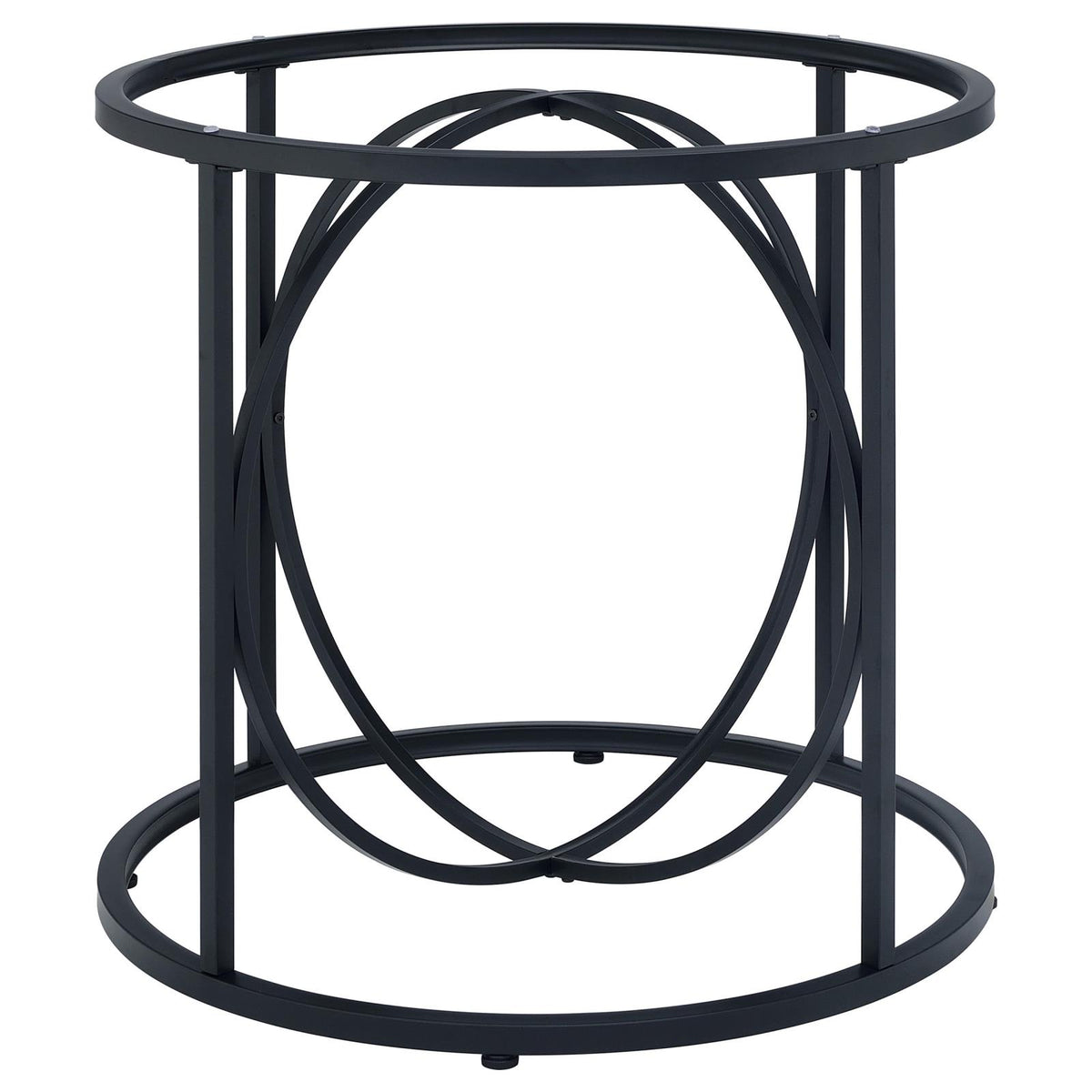 Levy Loop Metal Dining Table Base Matte Black