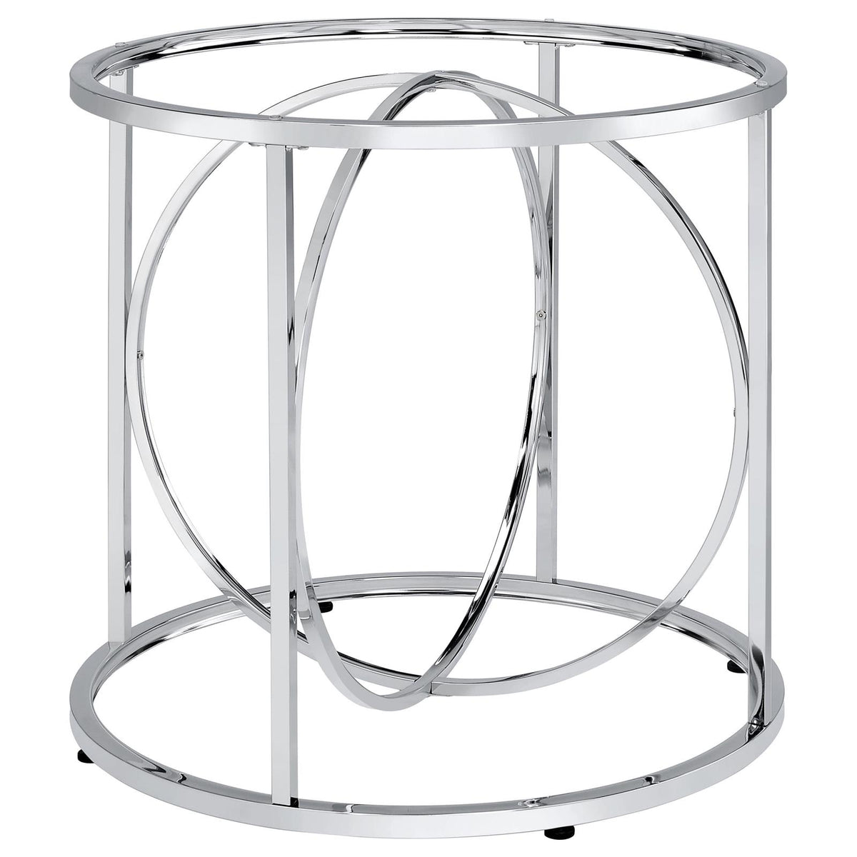 Levy Loop Metal Dining Table Base Chrome