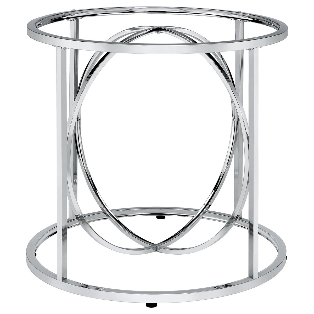 Levy Loop Metal Dining Table Base Chrome
