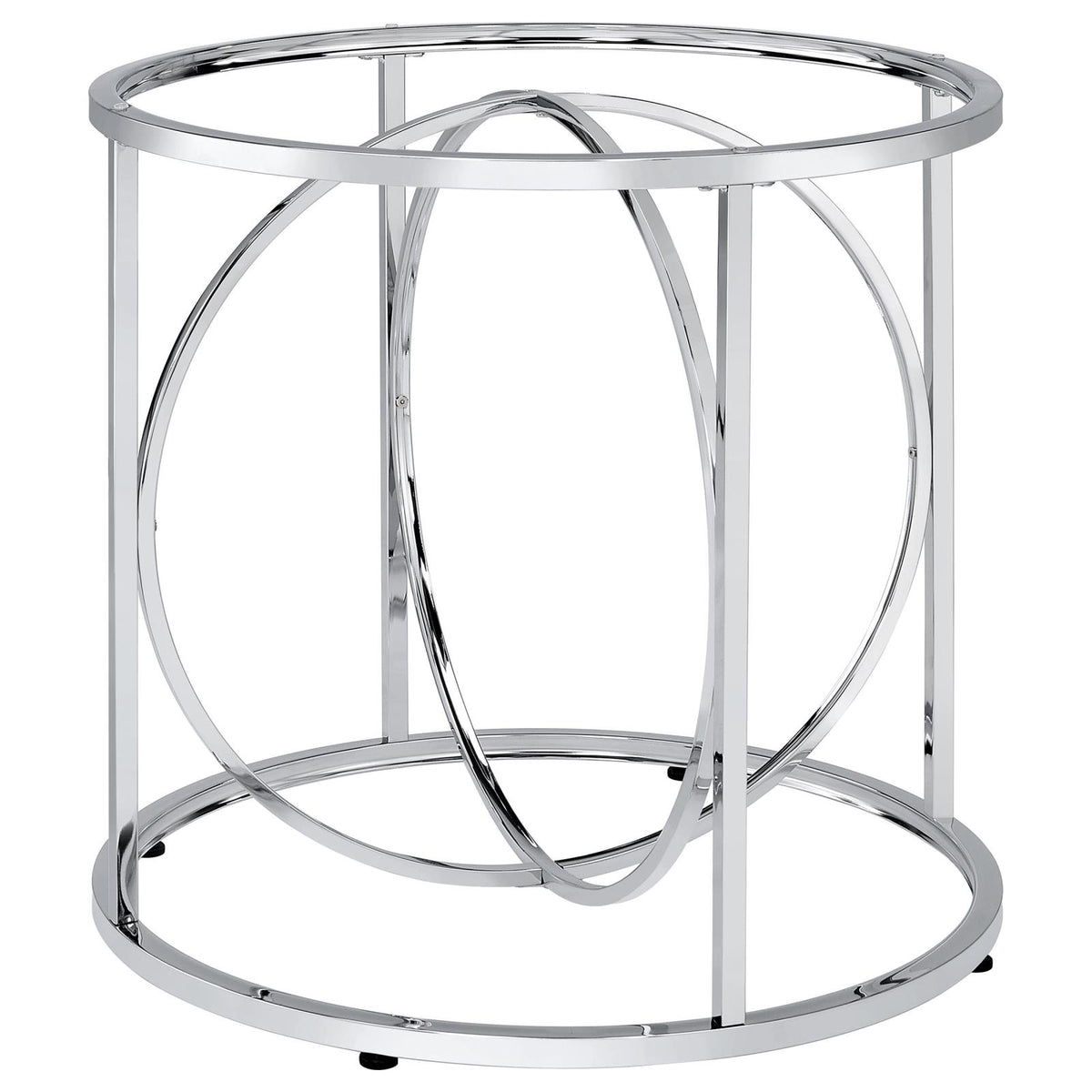 Levy Loop Metal Dining Table Base Chrome