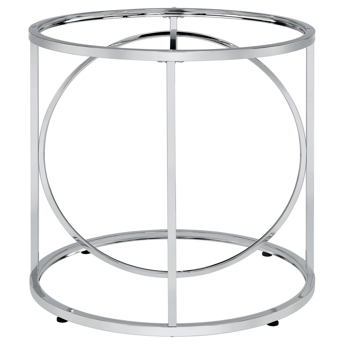 Levy Loop Metal Dining Table Base Chrome