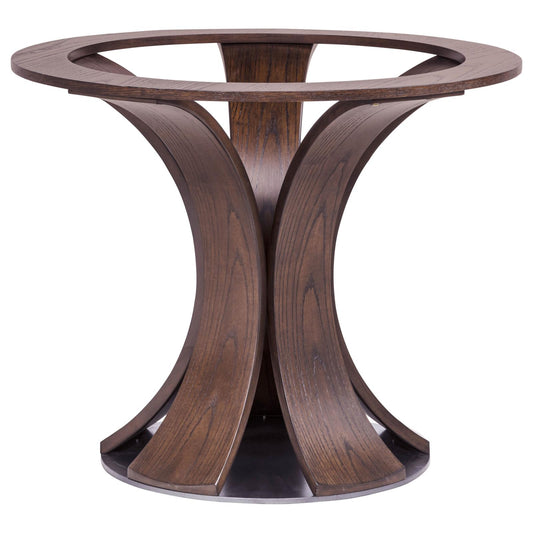 Naser Round Tulip Dining Table Base Dark Walnut