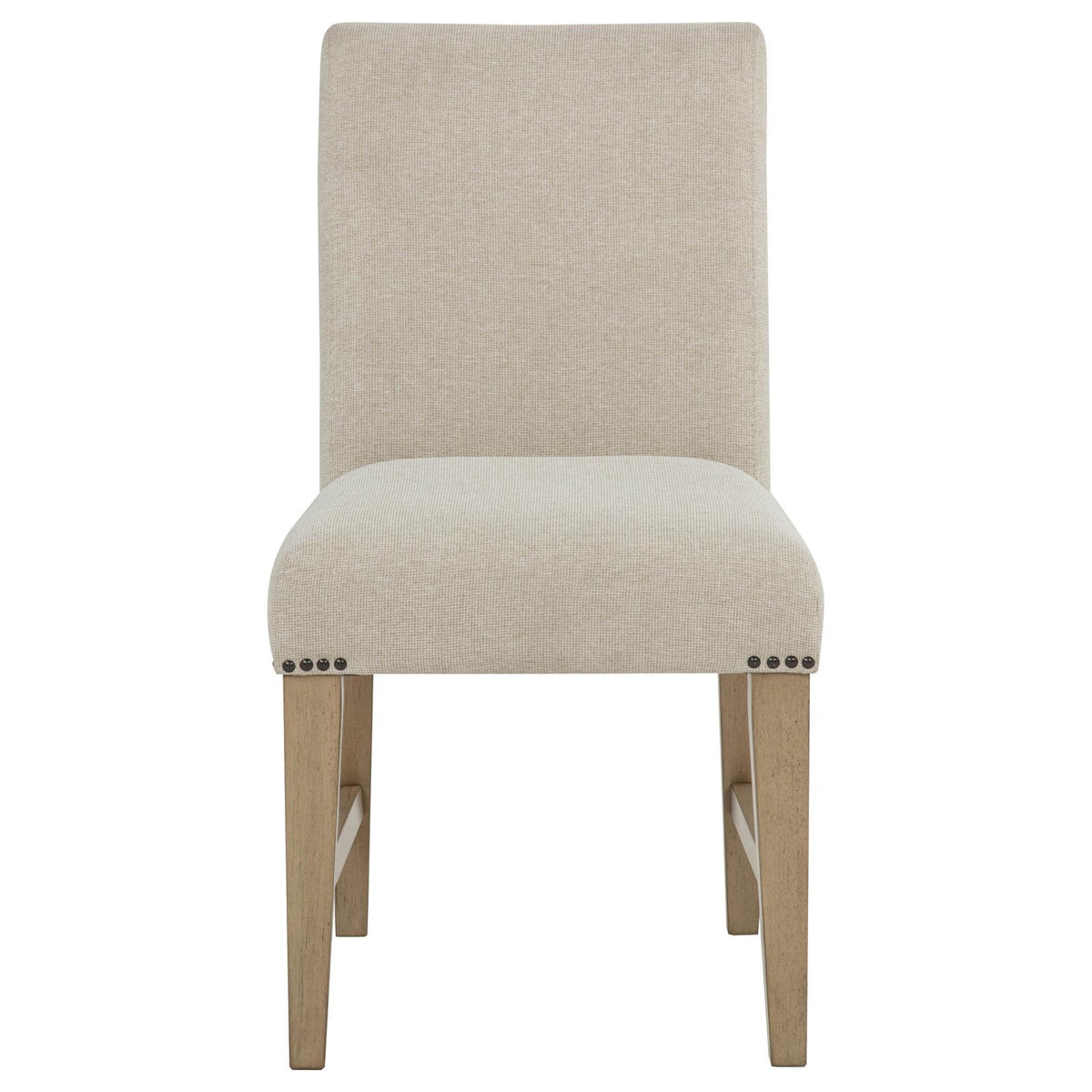 Naser Parsons Dining Side Chair Beige and Light Oak (Set of 2)