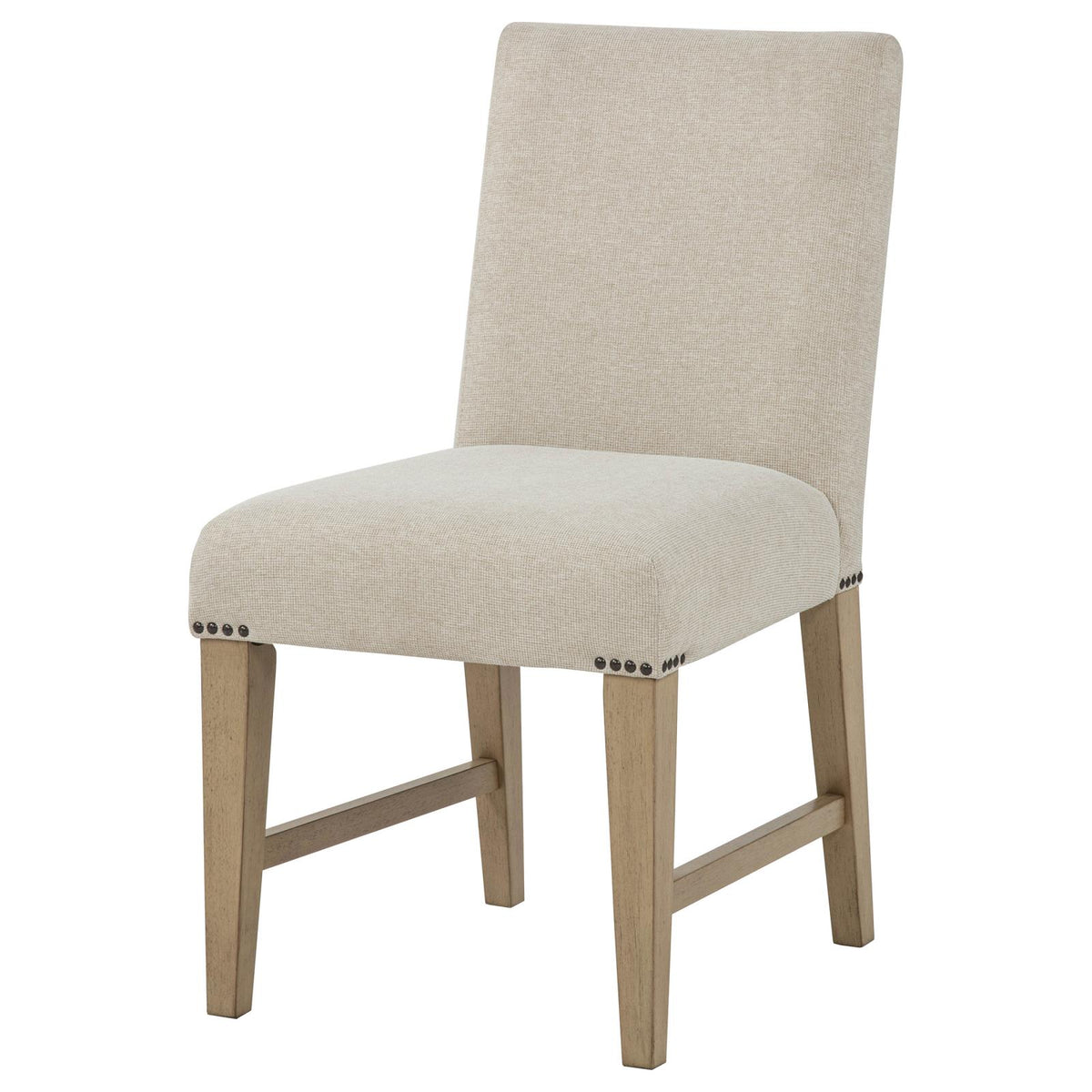 Naser Parsons Dining Side Chair Beige and Light Oak (Set of 2)