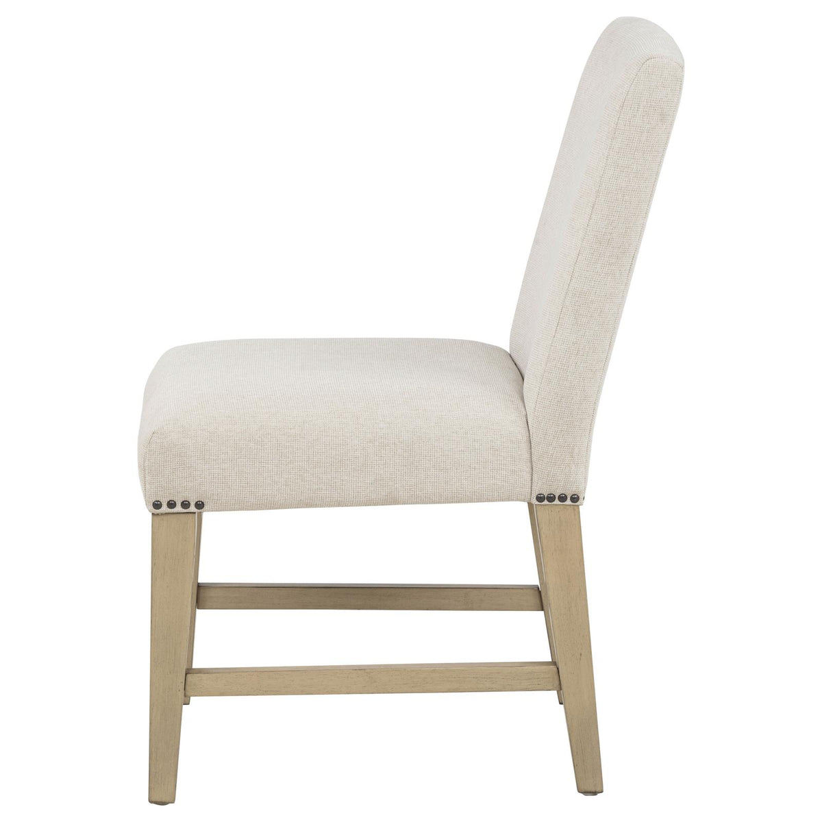 Naser Parsons Dining Side Chair Beige and Light Oak (Set of 2)