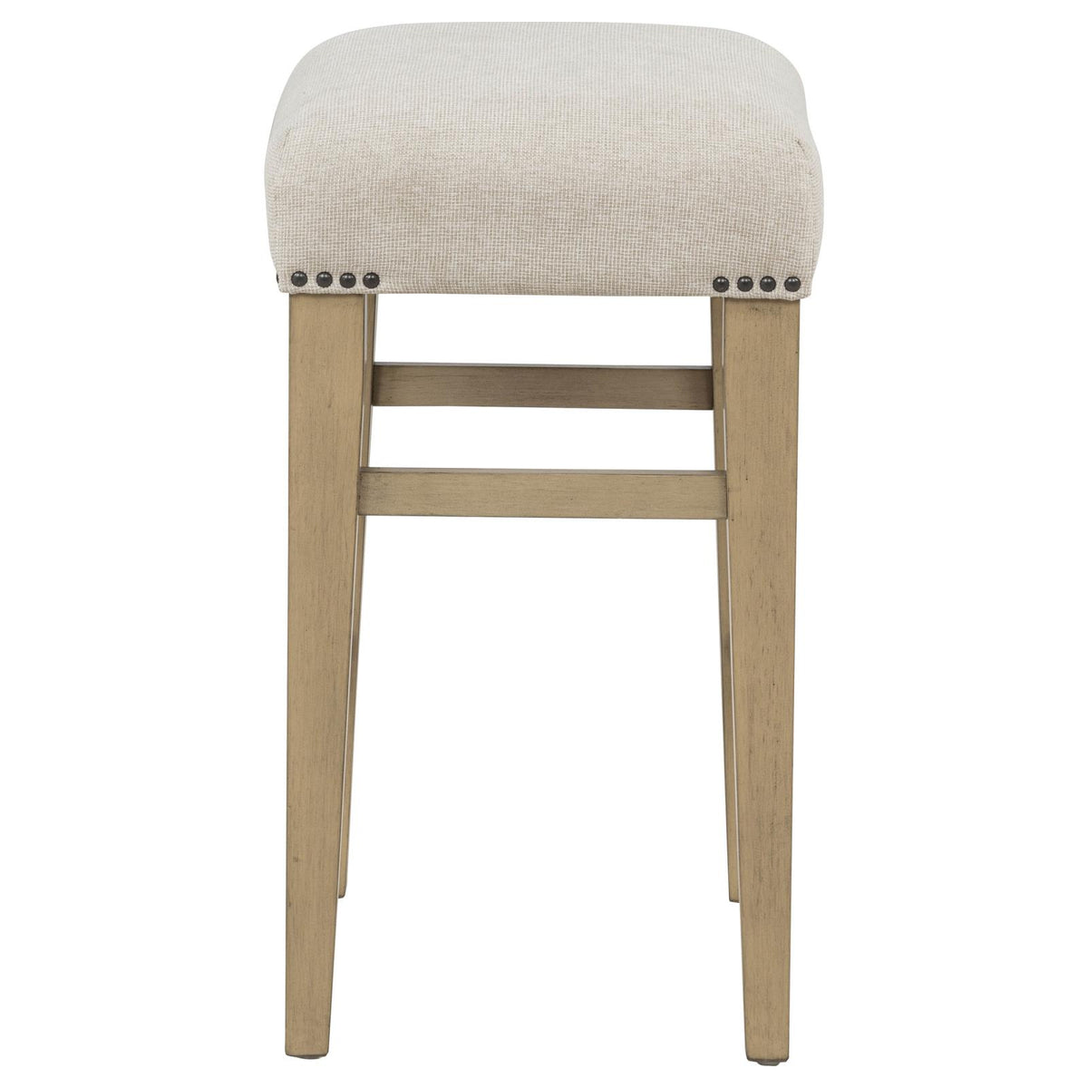 Naser Upholstered Counter Stool Beige and Light Oak (Set of 2)
