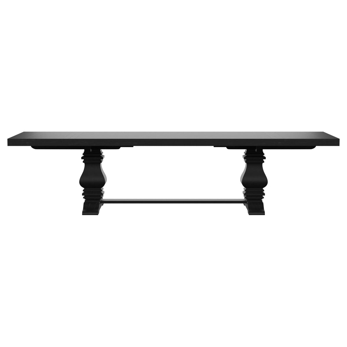 Florence 126-inch Extension Dining Table Set Distressed Black