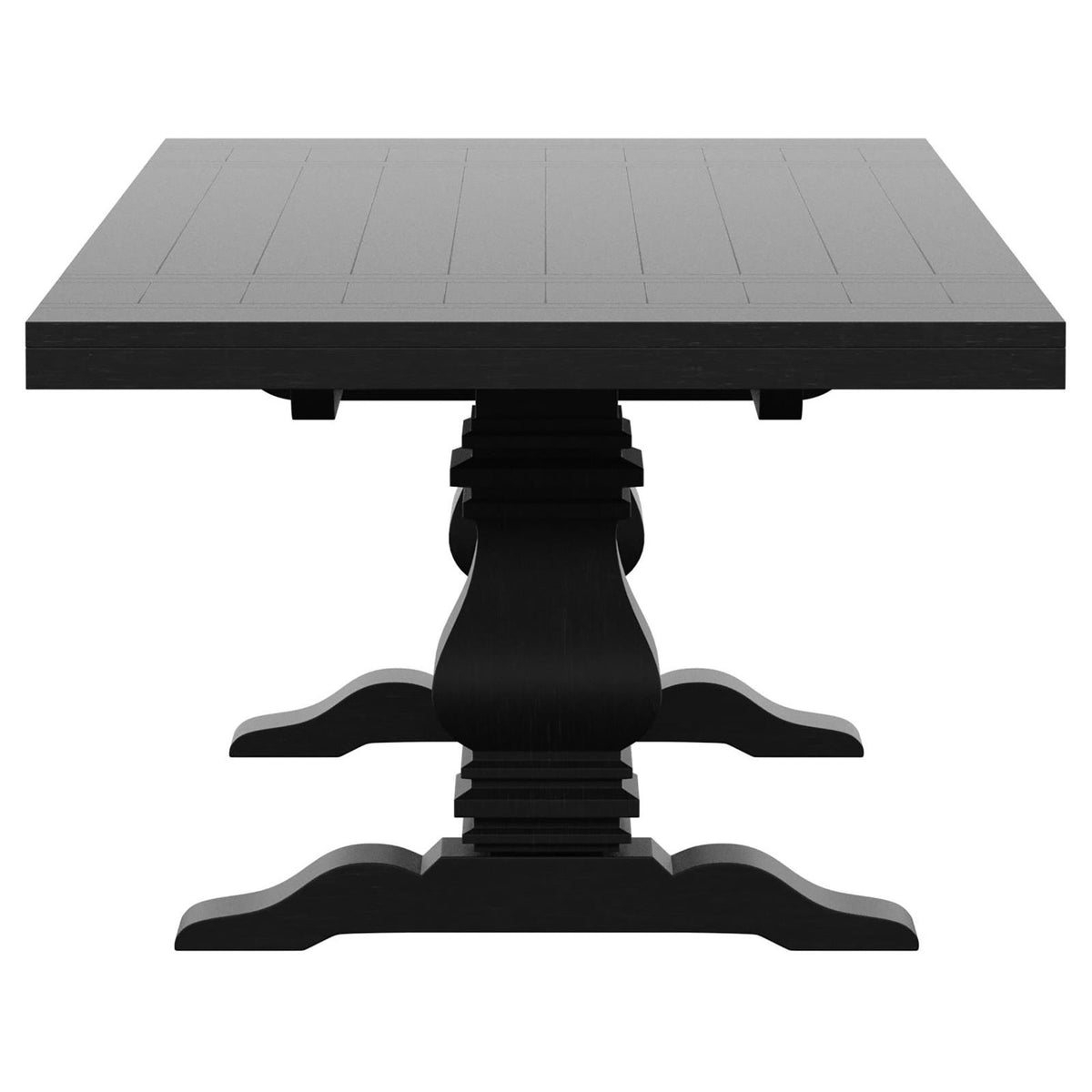 Florence 126-inch Extension Dining Table Set Distressed Black