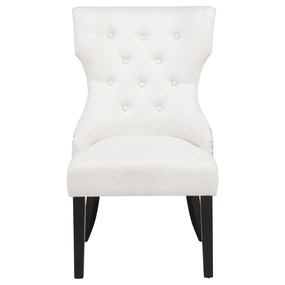 Baney Fabric Upholstered Dining Side Chair Cream and Black
