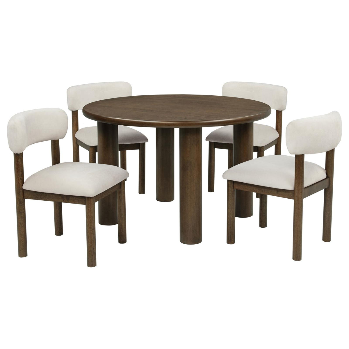 Faulkner 48-inch Round Dining Set Cream