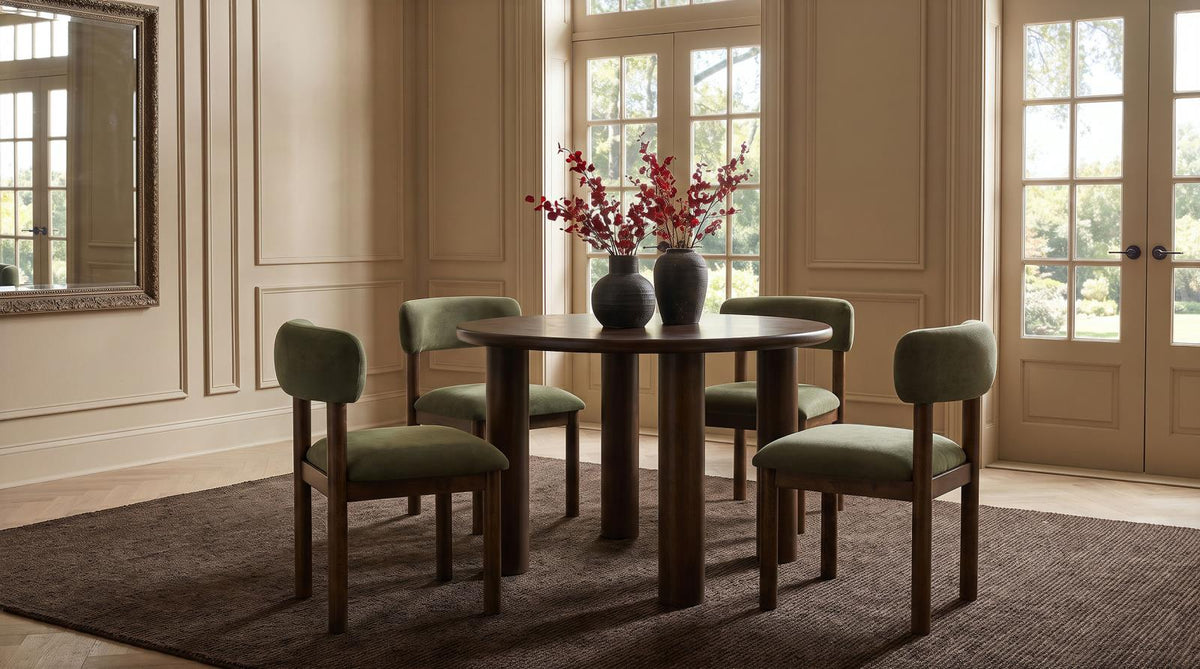 Faulkner 48-inch Round Dining Set Cream